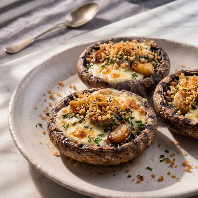 Champignons mit Frischkäse